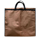 Le sac de vêtement triple non tissé avec des poignées en Brown, ferment la fermeture éclair le sac de vêtement