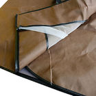 Le sac de vêtement triple non tissé avec des poignées en Brown, ferment la fermeture éclair le sac de vêtement