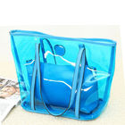 Les sacs d'emballage transparents de dames dégagent des sacs à main de PVC, orange/rouge/bleu