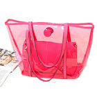 Les sacs d'emballage transparents de dames dégagent des sacs à main de PVC, orange/rouge/bleu