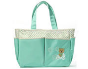 Logo changeant de broderie de sacs de bébé élégant mignon vert clair de tissu sur l'avant