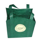 La coutume a imprimé les emballages de achat promotionnels de sacs de transporteur dans le vert/, pourpre/blanc