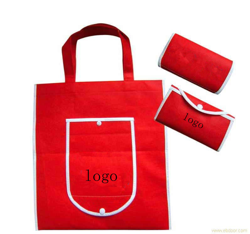 Sac à provisions pliable rouge d'ODM d'OEM/sacs non tissés de cadeau personnalisés