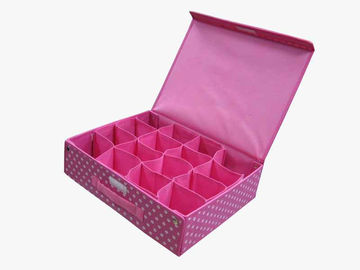 Boîtes de rangement multi non tissées roses de compartiment d'orange pour des sous-vêtements