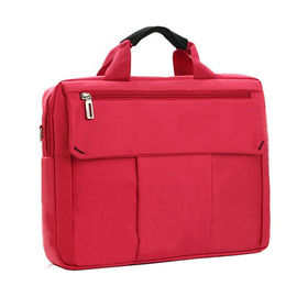 Ordinateur portable rouge/gris d'ordinateur portable de polyester de sacs d'emballage durables pour des femmes, d'affaires met en sac