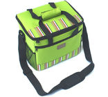 le polyester 600D dépouille le sac isolé de pique-nique avec la poignée d'emballage, bleu/vert