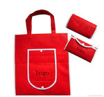 Le cadeau promotionnel pliable rouge met en sac l'emballage d'achats de toile écologique
